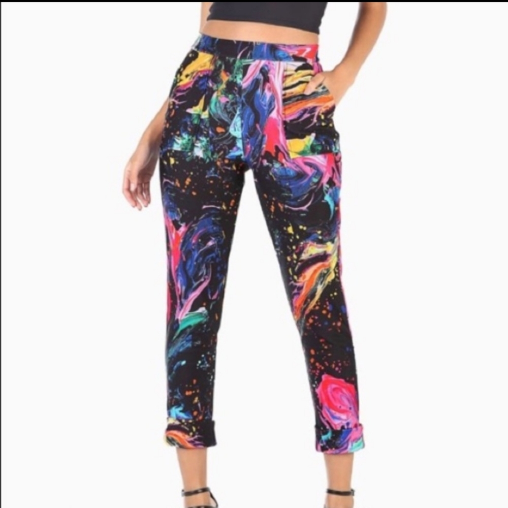 Artist High Waisted Cuffed Pants L